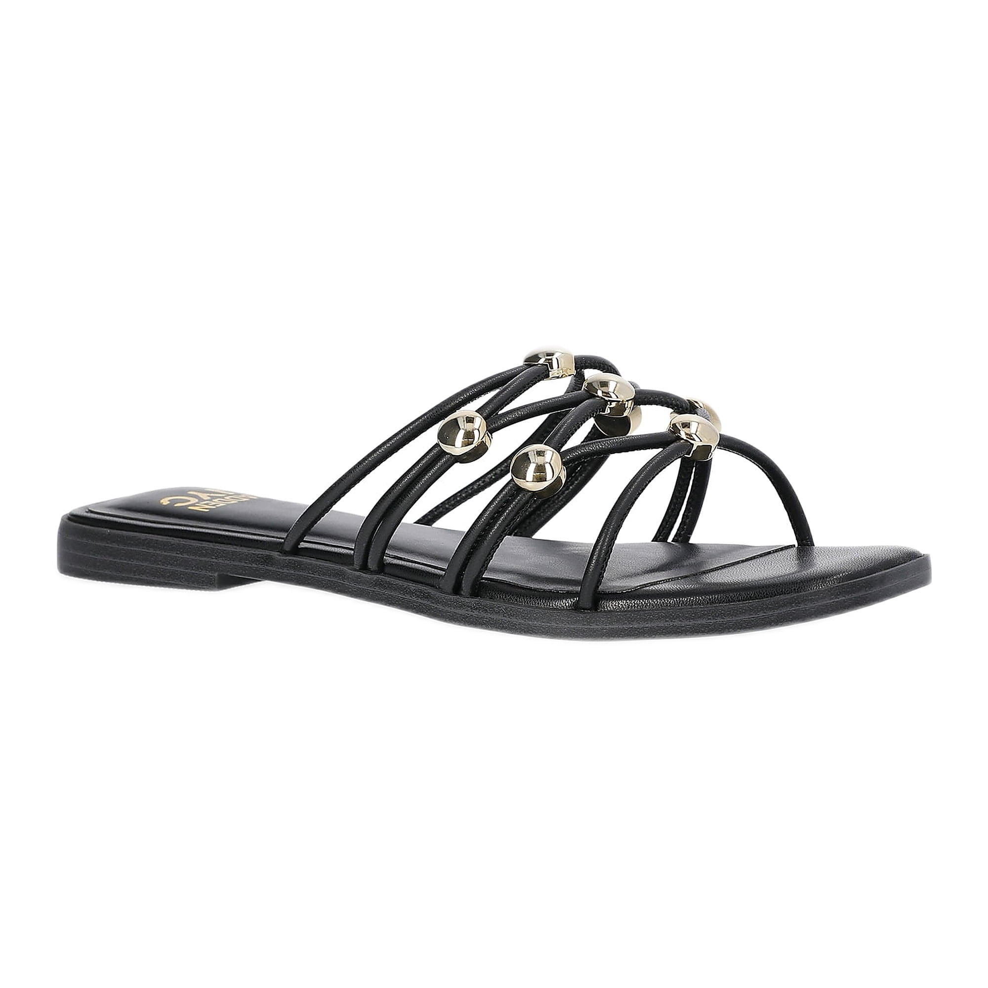 Madden NYC Women's Strappy Studded Slide Sandals