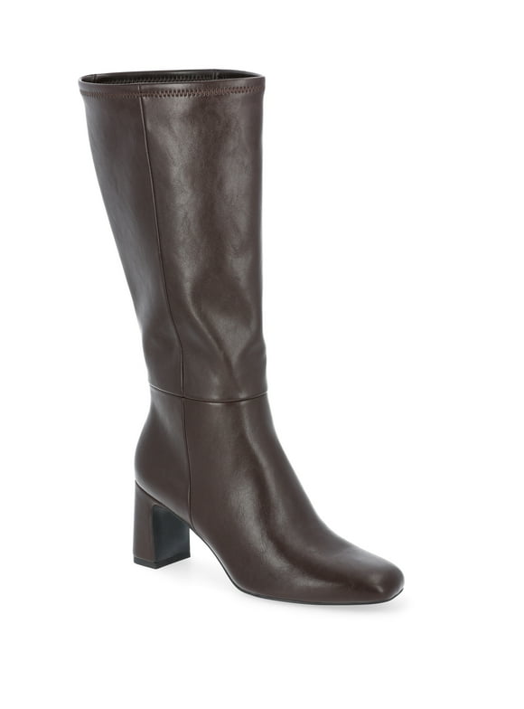 Women's Tall Faux Leather Boots, Size 6-11