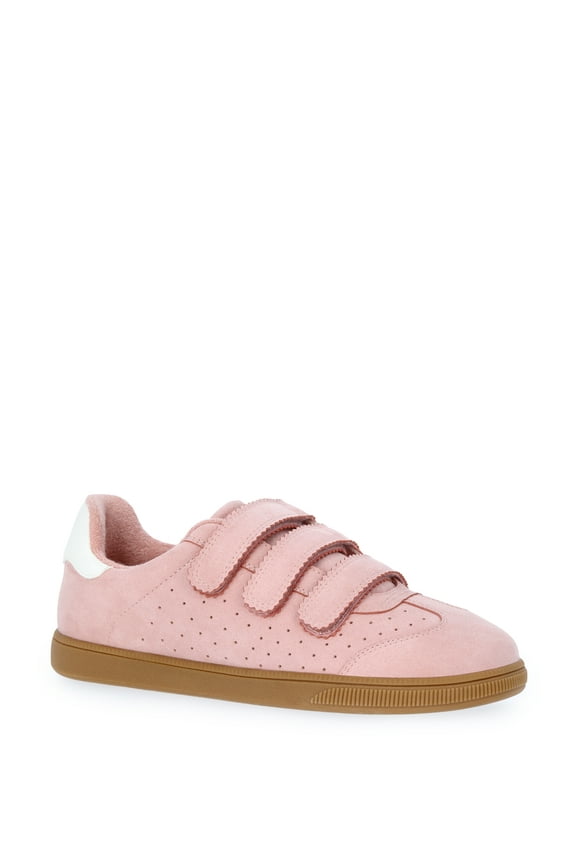 Women's Faux Suede Triple Strap Sneakers