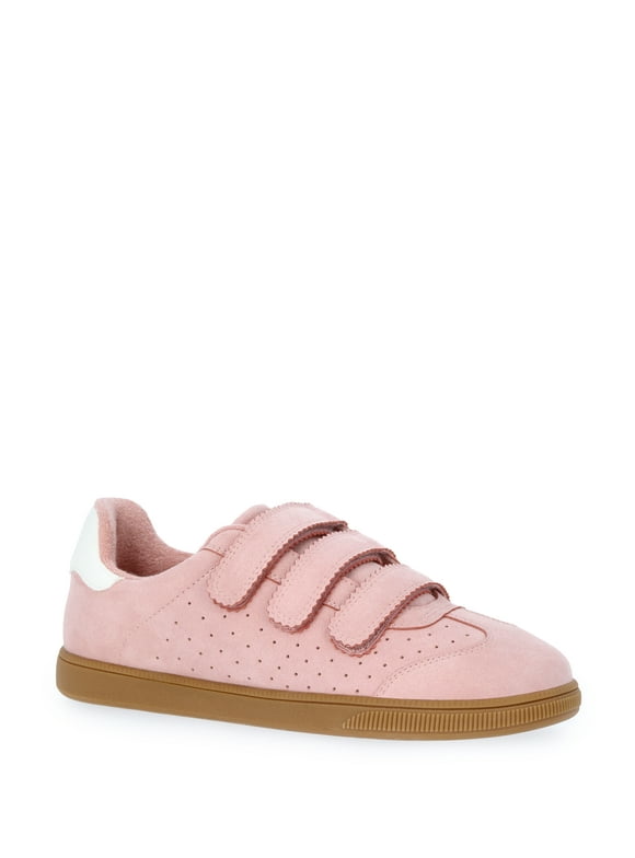 Women's Faux Suede Triple Strap Sneakers