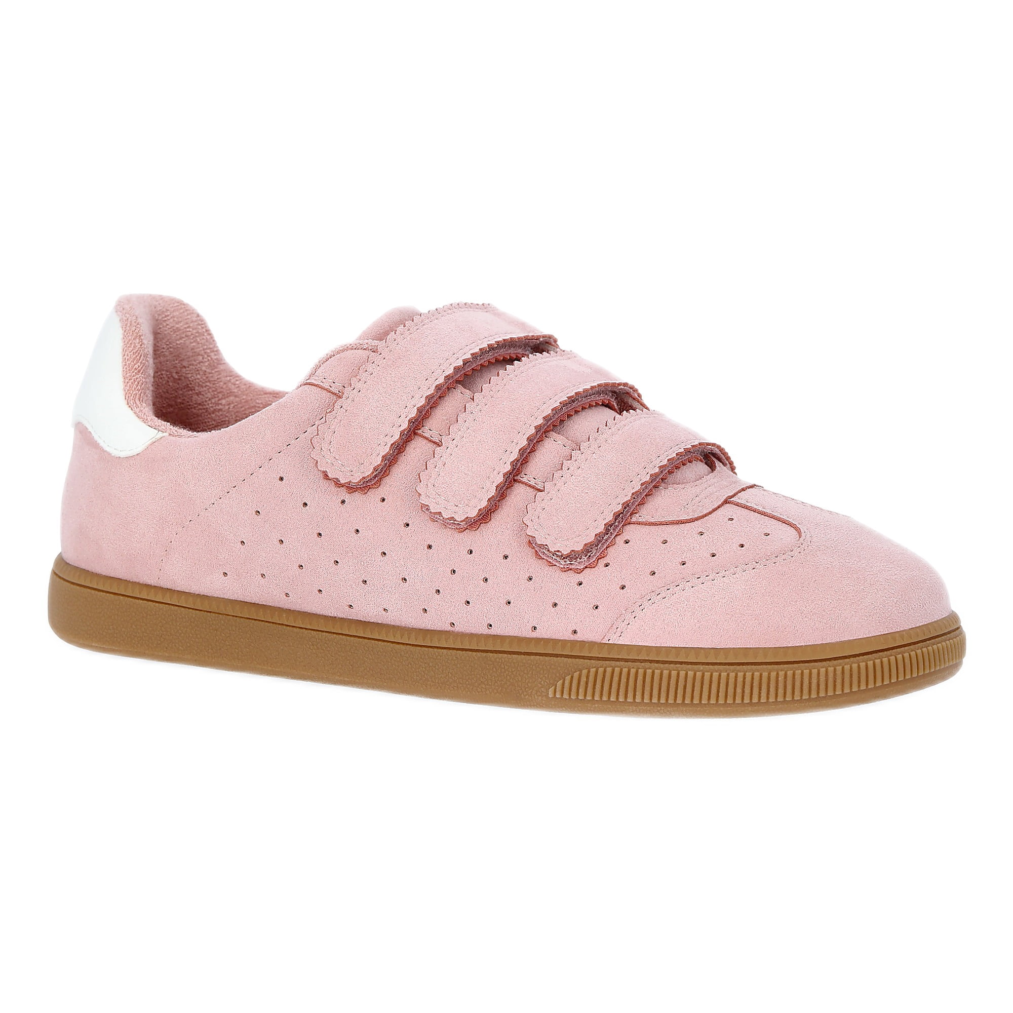 Madden NYC Women's Faux Suede Triple Strap Sneakers