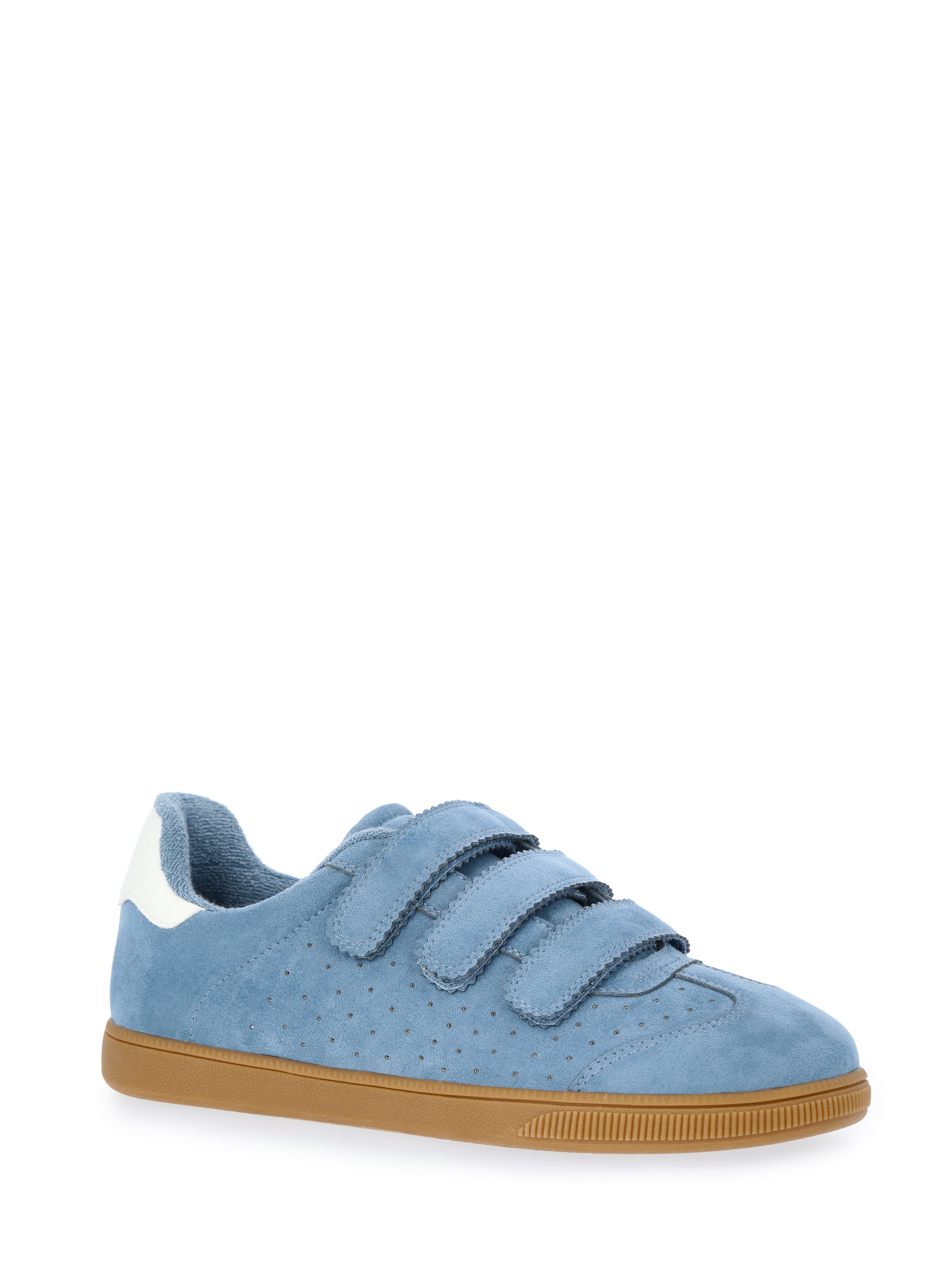 Madden NYC Women's Faux Suede Triple Strap Sneakers