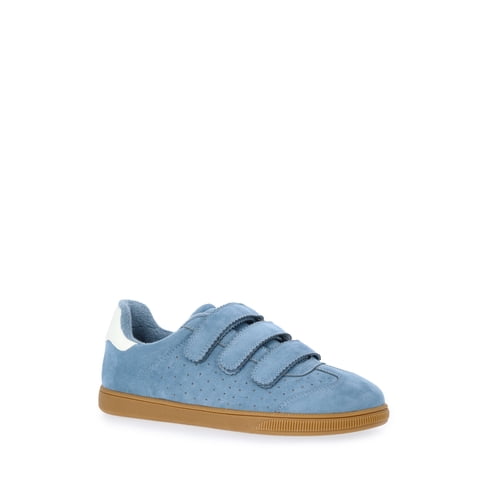 Women's Faux Suede Triple Strap Sneakers