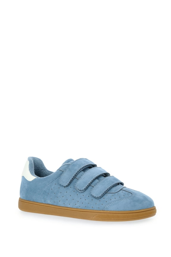 Women's Faux Suede Triple Strap Sneakers