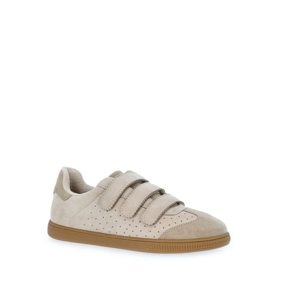 Madden NYC Women's Faux Suede Triple Strap Sneakers