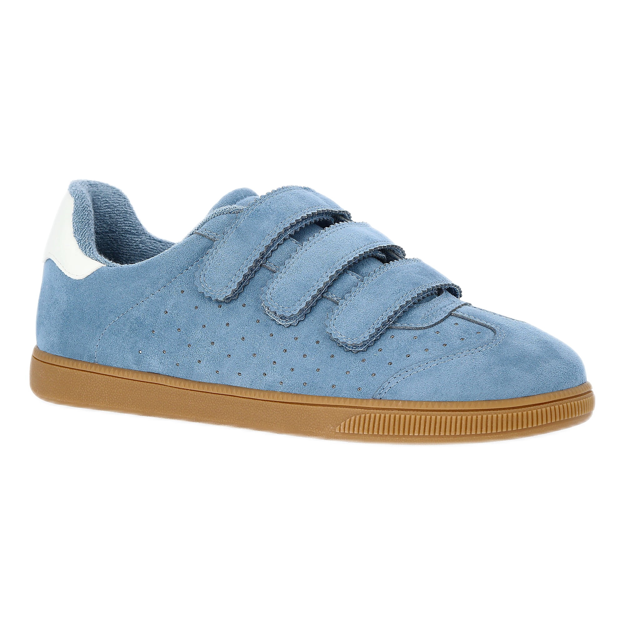 Madden NYC Women's Faux Suede Triple Strap Sneakers