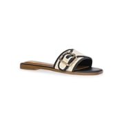 Women's Woven Buckle Slide Sandals