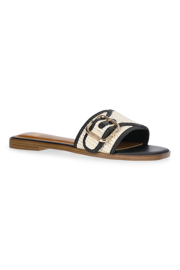 Women's Woven Buckle Slide Sandals