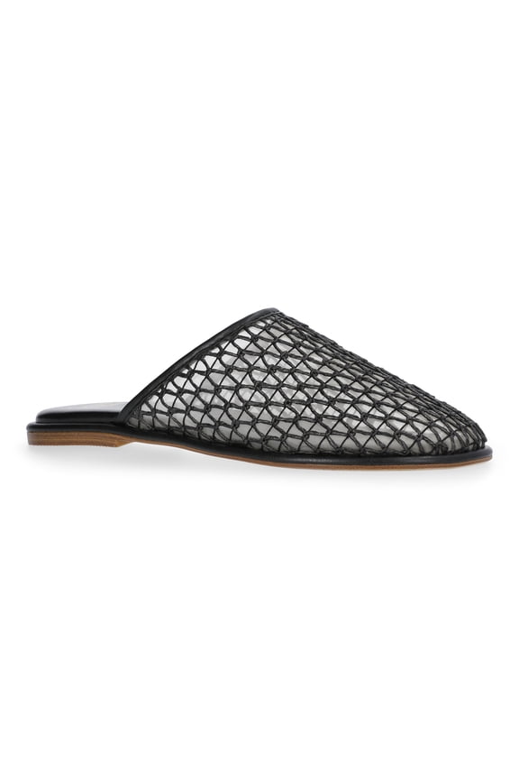 Women's Woven Mesh Mule Flats