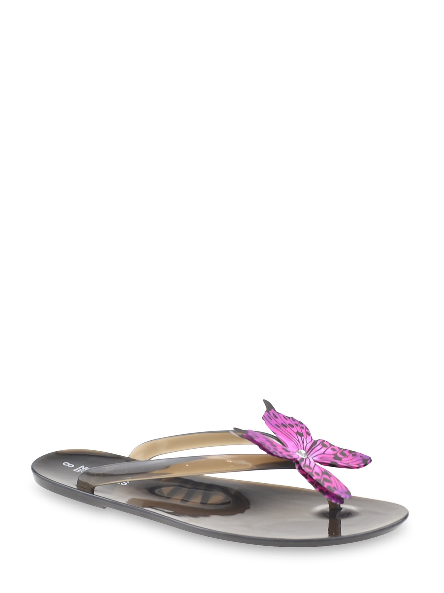 No Boundaries Butterly Applique Jelly Sandal