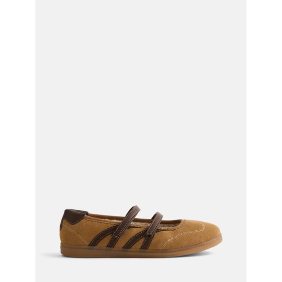 No Boundaries Women’s Strappy Ballet Sneakers