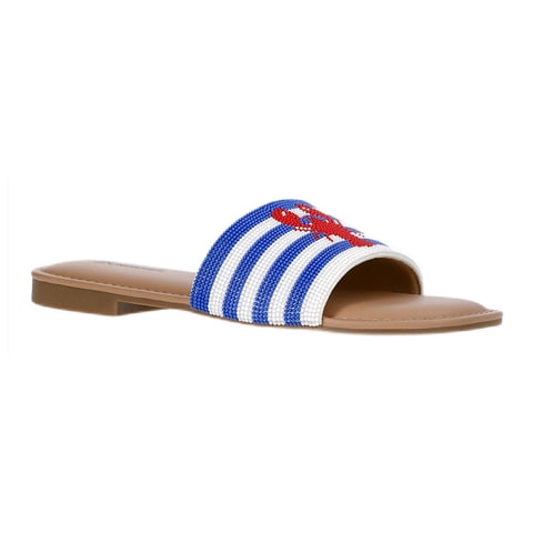 Women's Beaded Slide Sandals