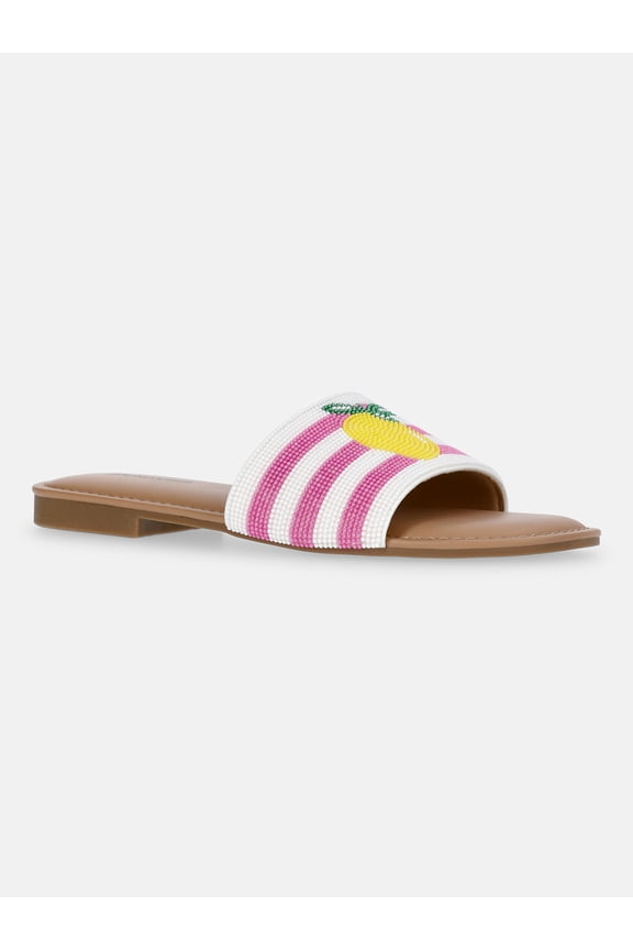 Women's Beaded Slide Sandals
