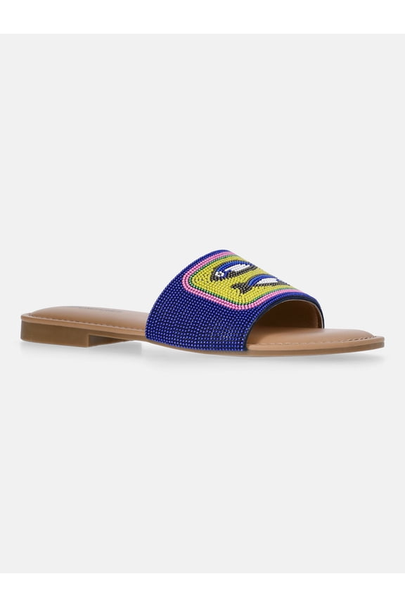 Women's Beaded Slide Sandals