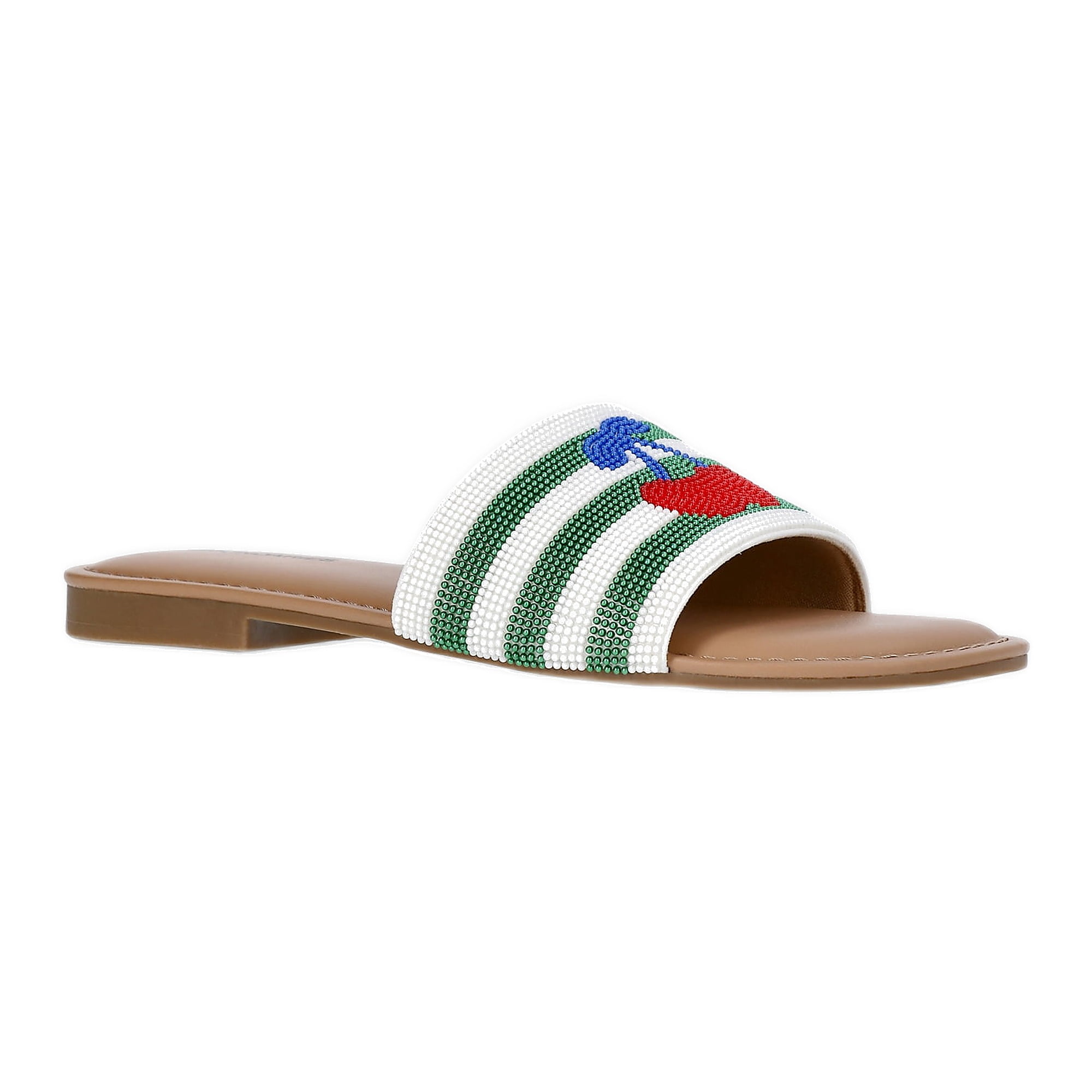 Women's Beaded Slide Sandals