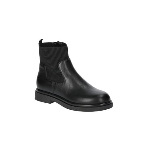 Women's Faux Leather and Knit Chelsea Boots