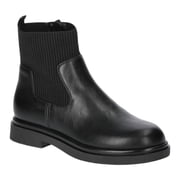 No Boundaries Women's Faux Leather and Knit Chelsea Boots