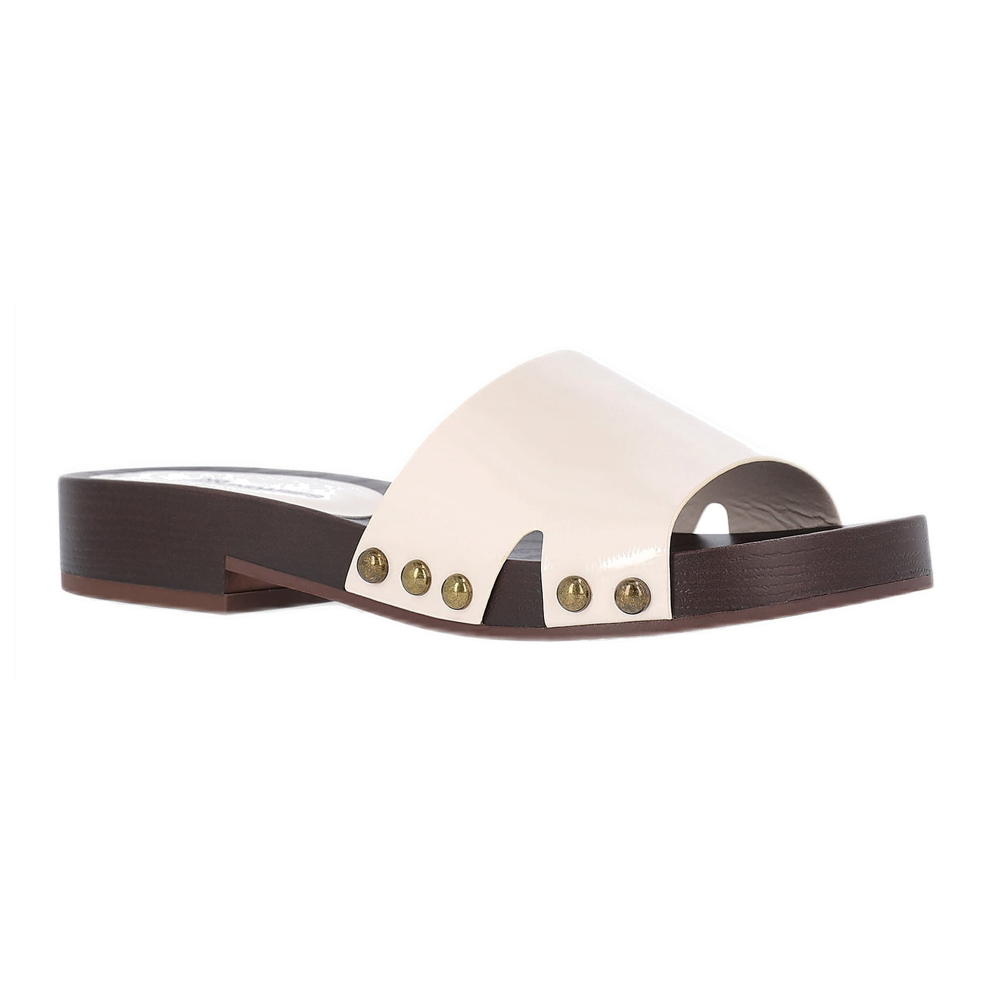 No Boundaries Women's Studded Wooden Clog Sandals