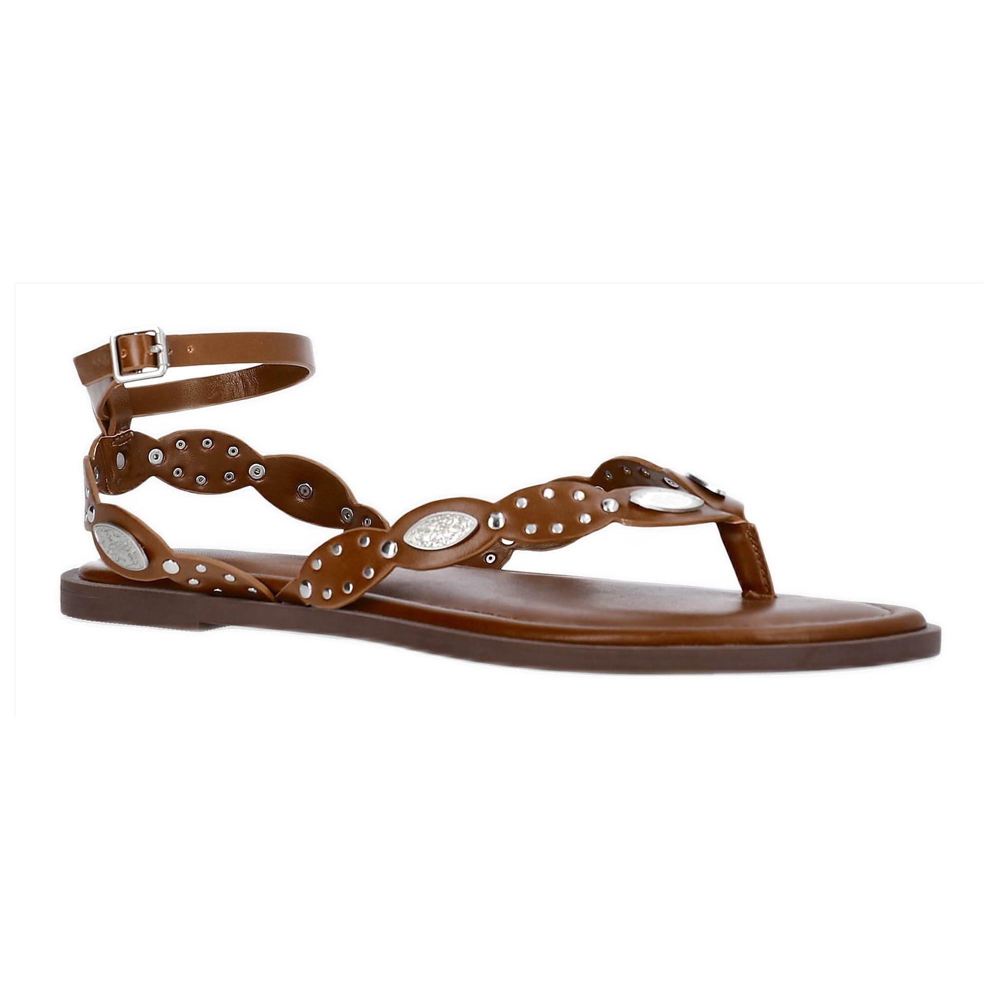 No Boundaries Studded Faux Leather Sandals, Women's