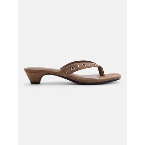 Women's Cone Heel Thong Sandals