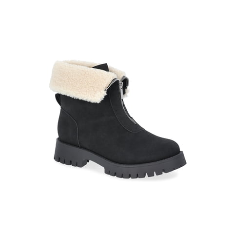 Women's Fold Over Zip Front Boots, Wide Width Available