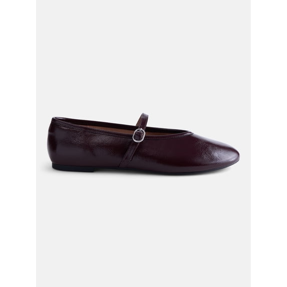 No Boundaries Women's Crinkle Mary Jane Flats