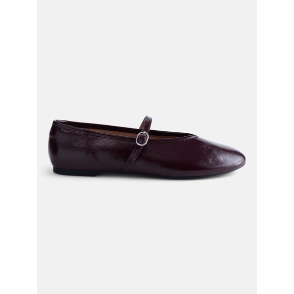 No Boundaries Women's Crinkle Mary Jane Flats