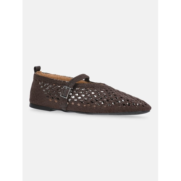 No Boundaries Crochet Mary Jane Flats, Women's