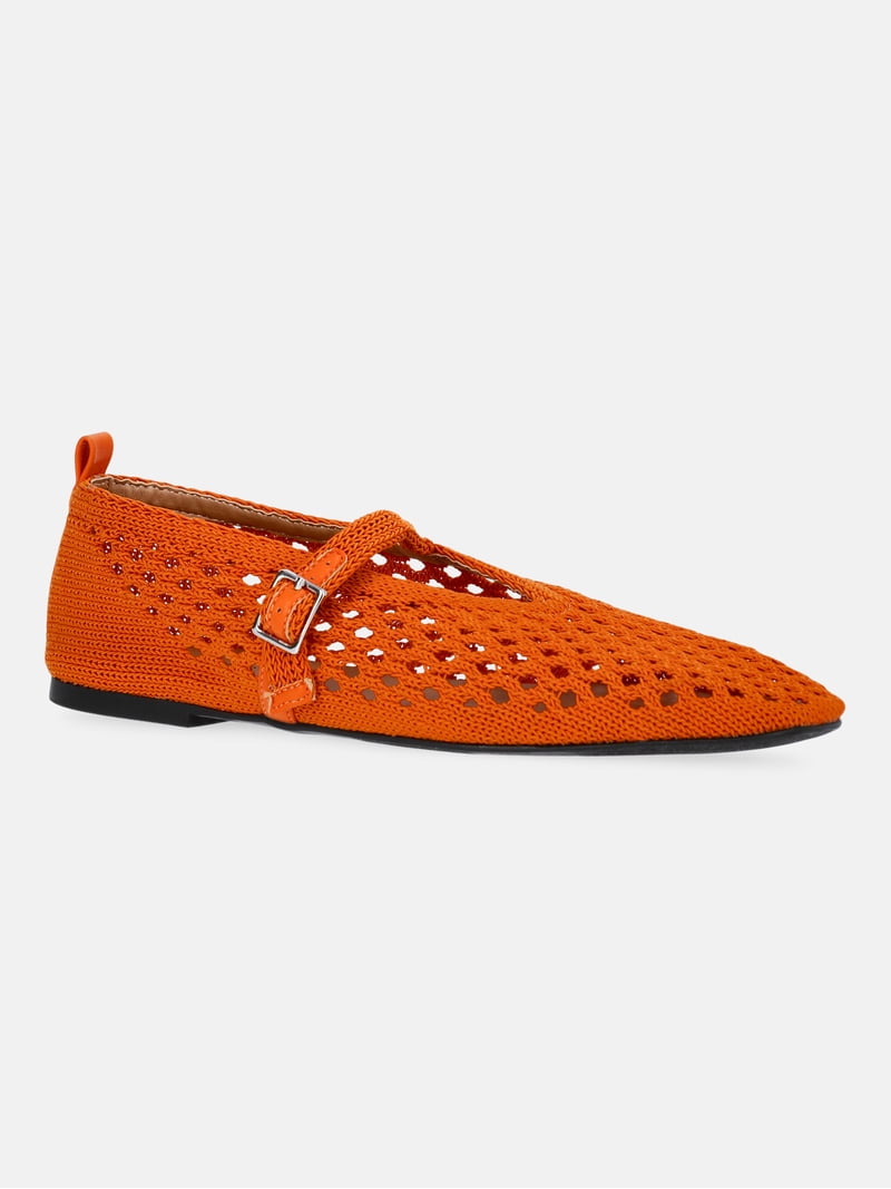 No Boundaries Crochet Mary Jane Flats, Women's - Walmart.com