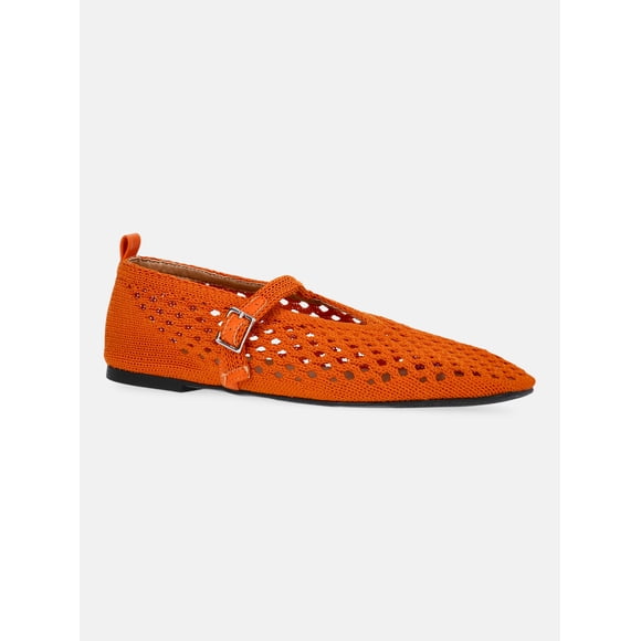No Boundaries Crochet Mary Jane Flats, Women's