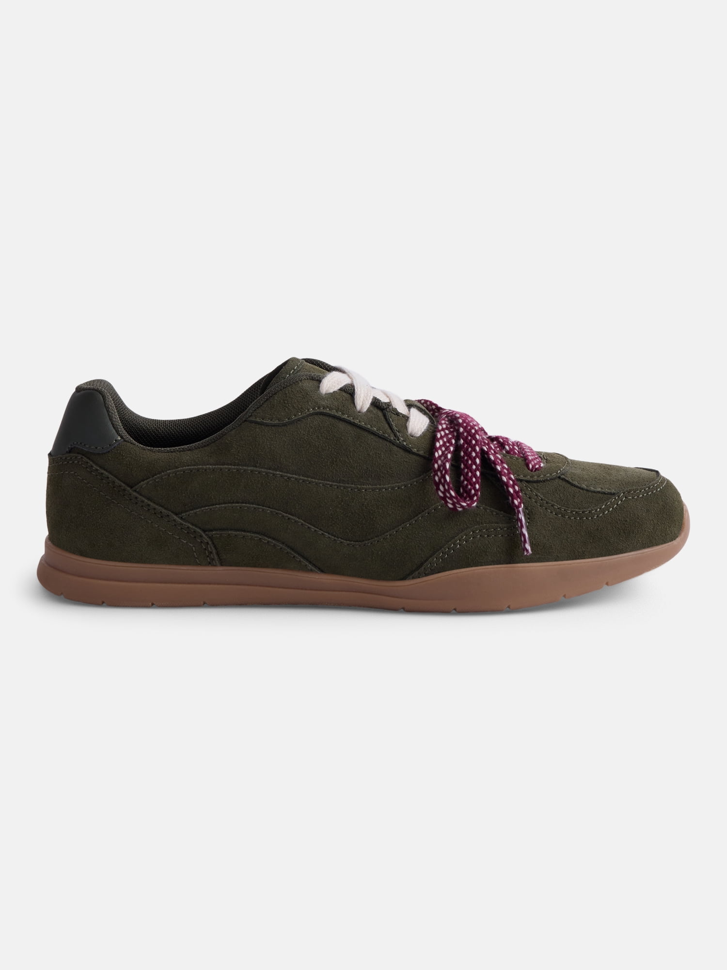 No Boundaries Women's Faux Suede Double Lace Sneakers