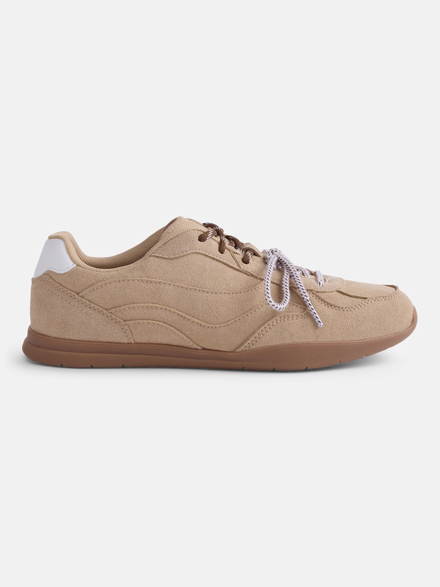 No Boundaries Women's Faux Suede Double Lace Sneakers