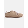 thumbnail image 1 of No Boundaries Women's Faux Suede Double Lace Sneakers, 1 of 5