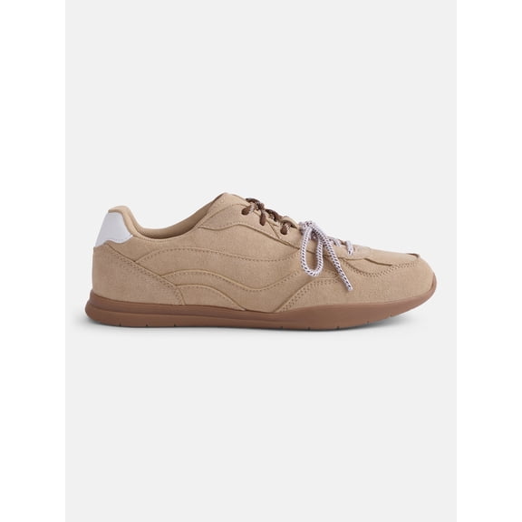 No Boundaries Women's Faux Suede Double Lace Sneakers