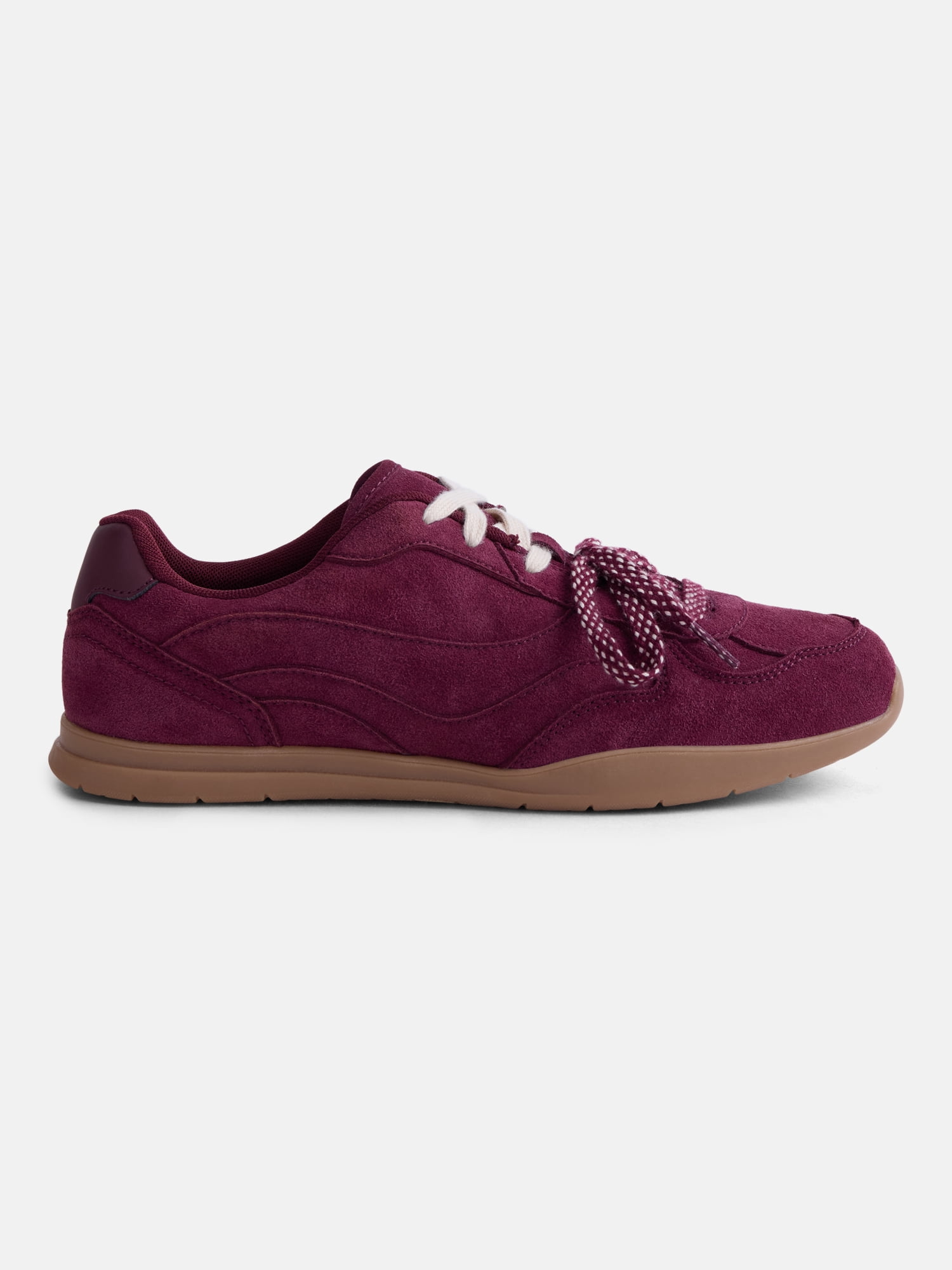 No Boundaries Women's Faux Suede Double Lace Sneakers