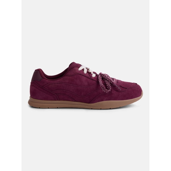 No Boundaries Women's Faux Suede Double Lace Sneakers
