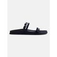 thumbnail image 1 of No Boundaries Women's Double Strap Footbed Sandals, 1 of 5