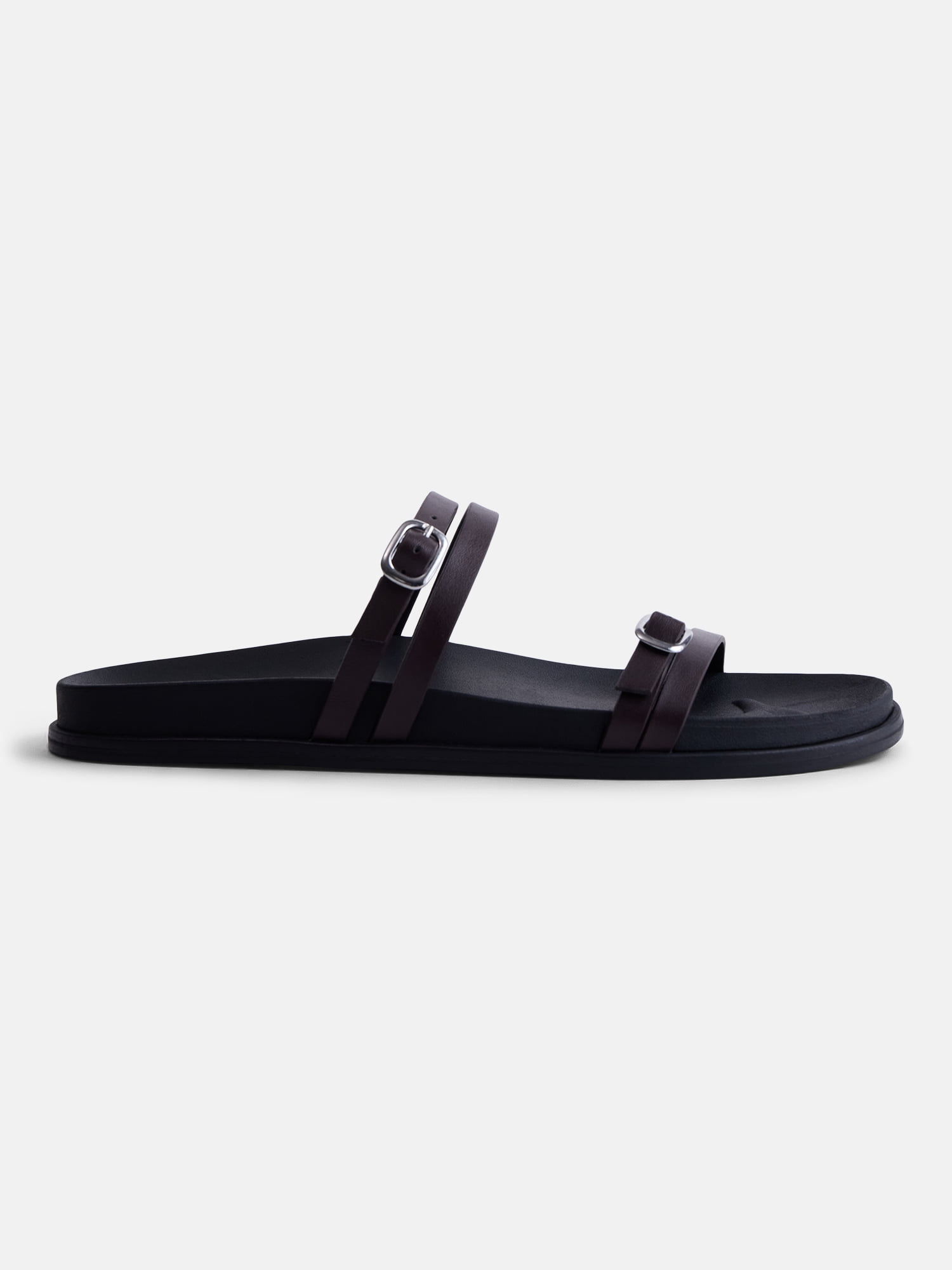 No Boundaries Women's Double Strap Footbed Sandals