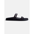 thumbnail image 1 of No Boundaries Women's Double Strap Footbed Sandals, 1 of 5