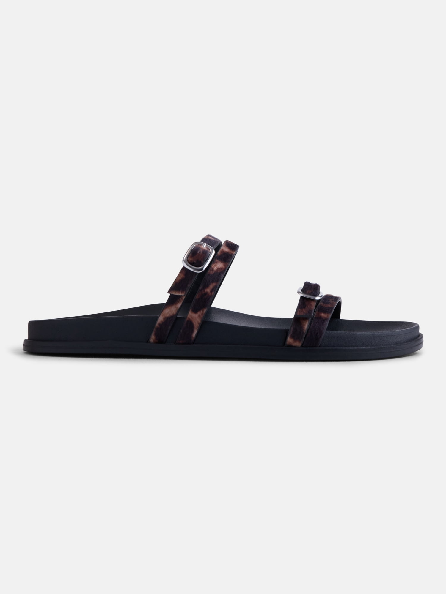 No Boundaries Women's Double Strap Footbed Sandals