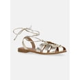 thumbnail image 1 of No Boundaries Women's Fisherman Ghillie Flat Sandals, 1 of 5
