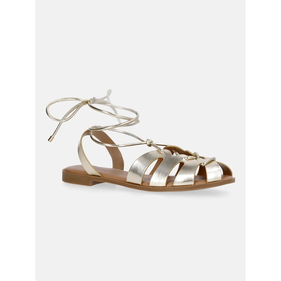 No Boundaries Women's Fisherman Ghillie Flat Sandals