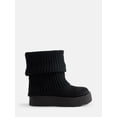 thumbnail image 1 of No Boundaries Women's Foldover Sweater Faux Fur Boots, 1 of 6