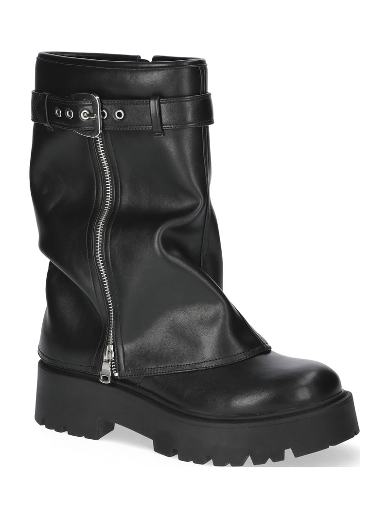 No Boundaries Women's Foldover Moto Boots - Walmart.com