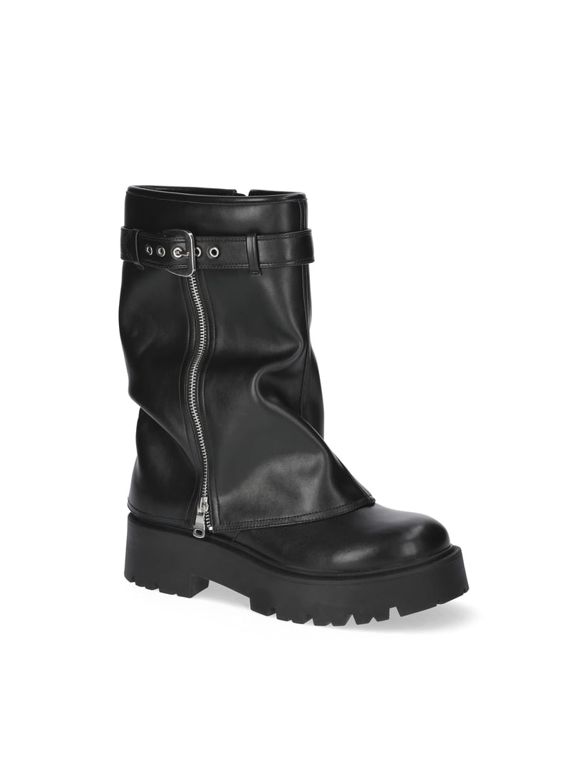 No Boundaries Women's Foldover Moto Boots - Walmart.com