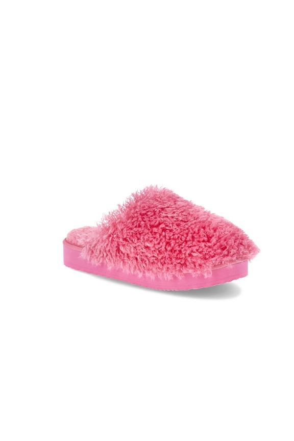 Women's Fuzzy Platform Slippers