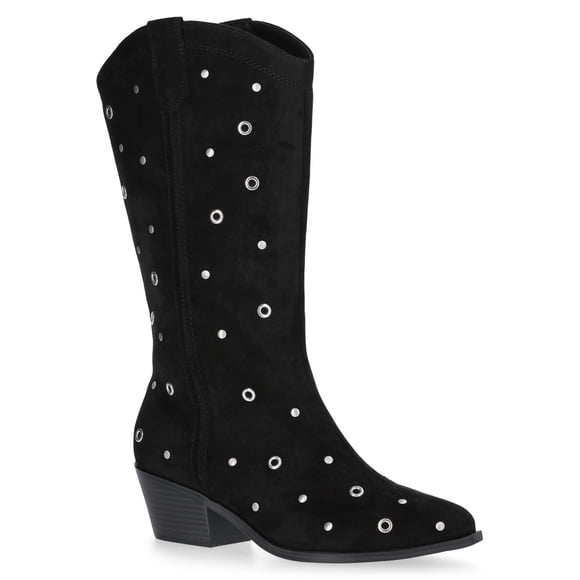 No Boundaries Women's Western Grommet Boots