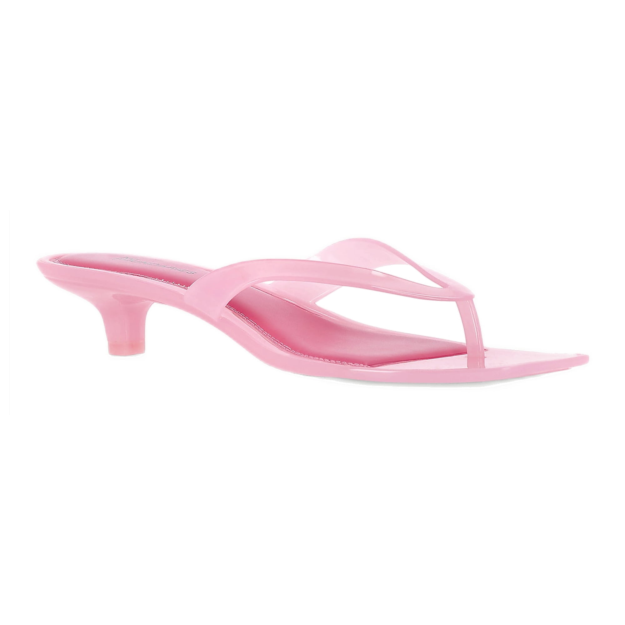 No Boundaries Women's Jelly Flip Flop Kitten Heel Sandals