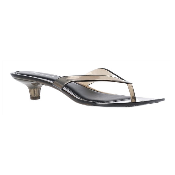 No Boundaries Women's Jelly Flip Flop Kitten Heel Sandals