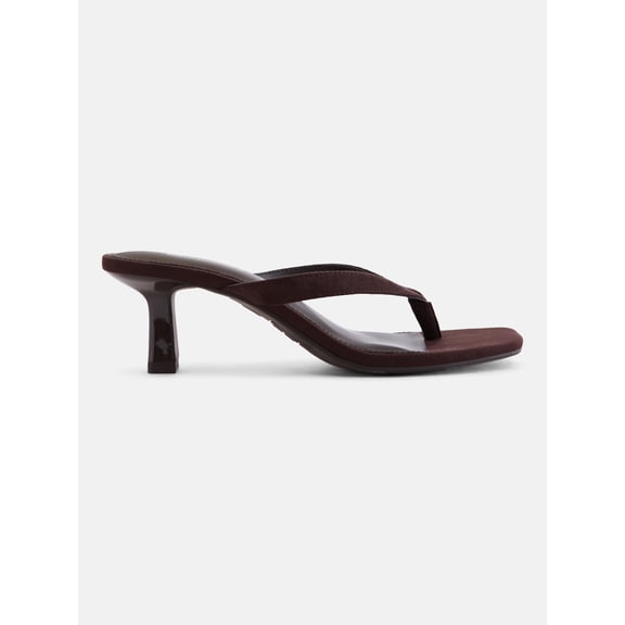 No Boundaries Women's Kitten Heel Thong Sandals